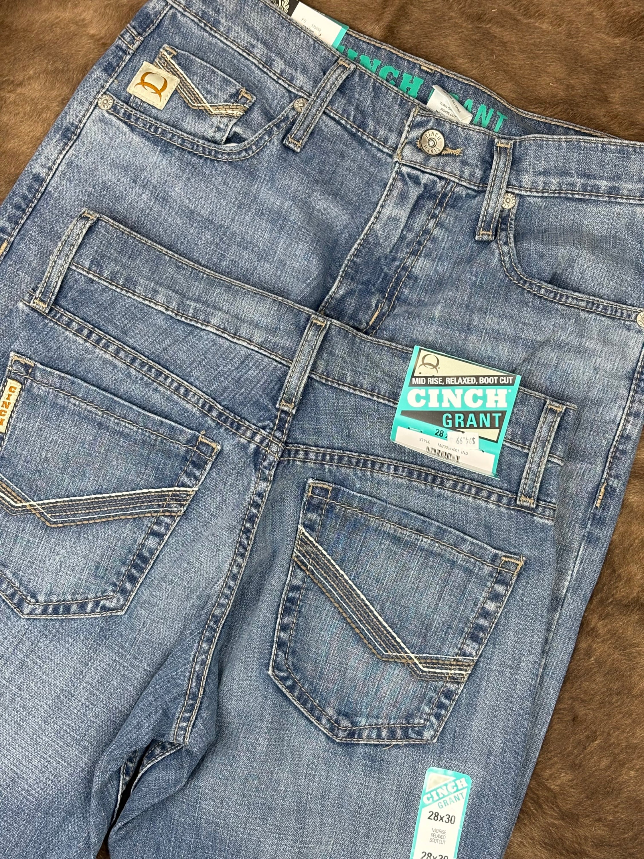 CINCH JEAN Grant Relaxed Mid Rise BootCut Light Washed - 7001 ROPA HOMBRES