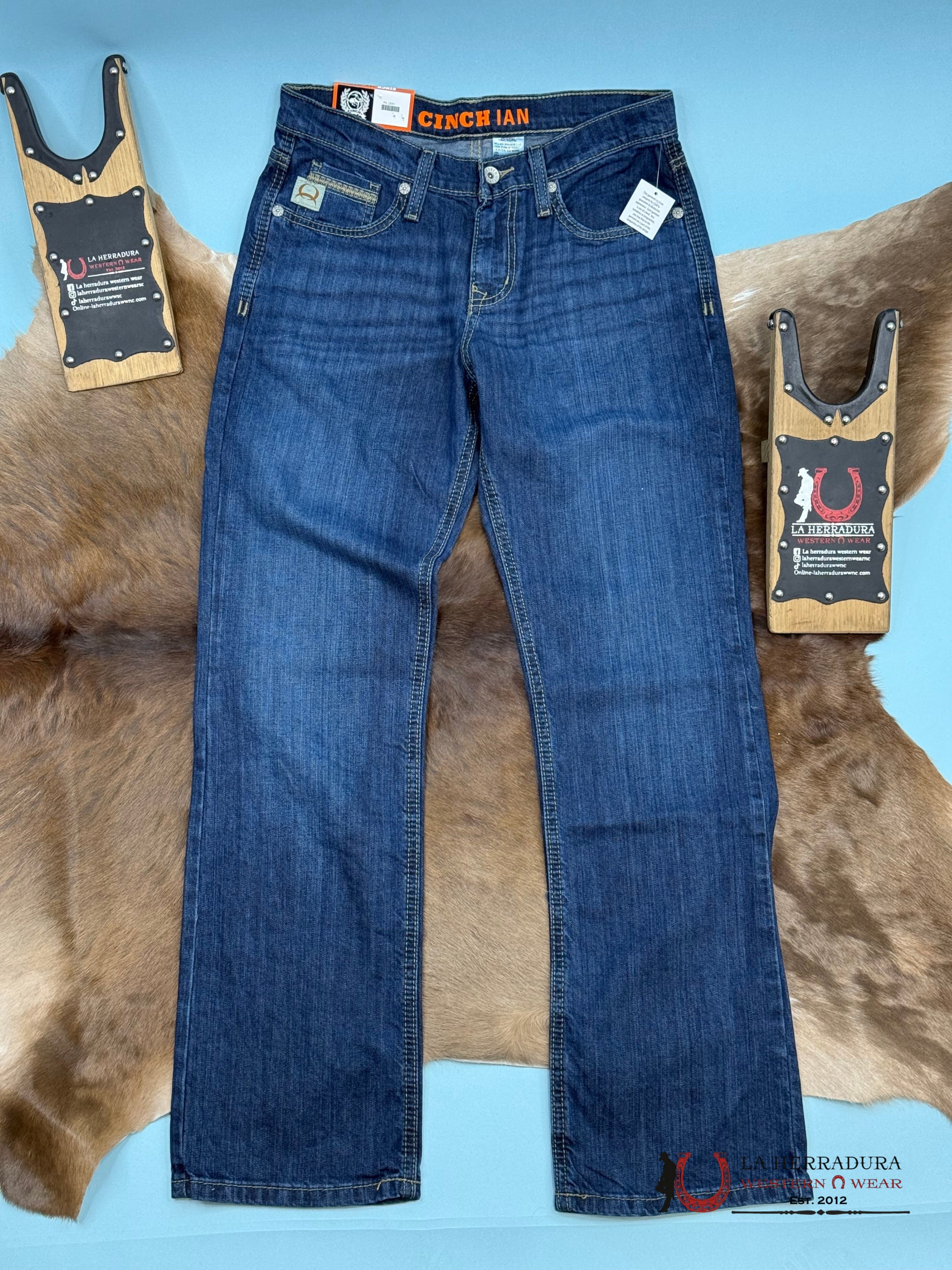 Cinch Jean Ian Dark Blue Mid Rise Slim Bootcut 6001 Ropa Hombres