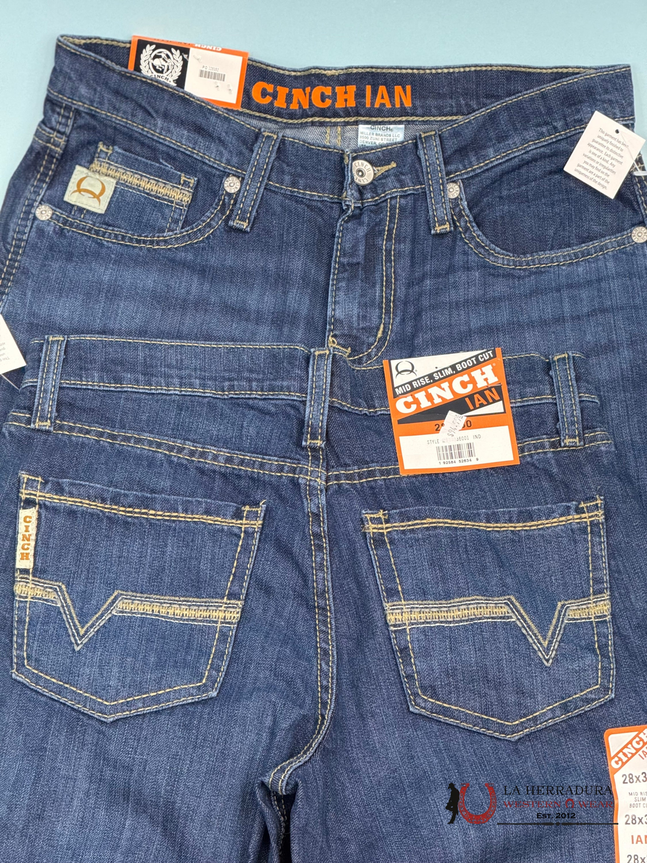 Cinch Jean Ian Dark Blue Mid Rise Slim Bootcut 6001 Ropa Hombres