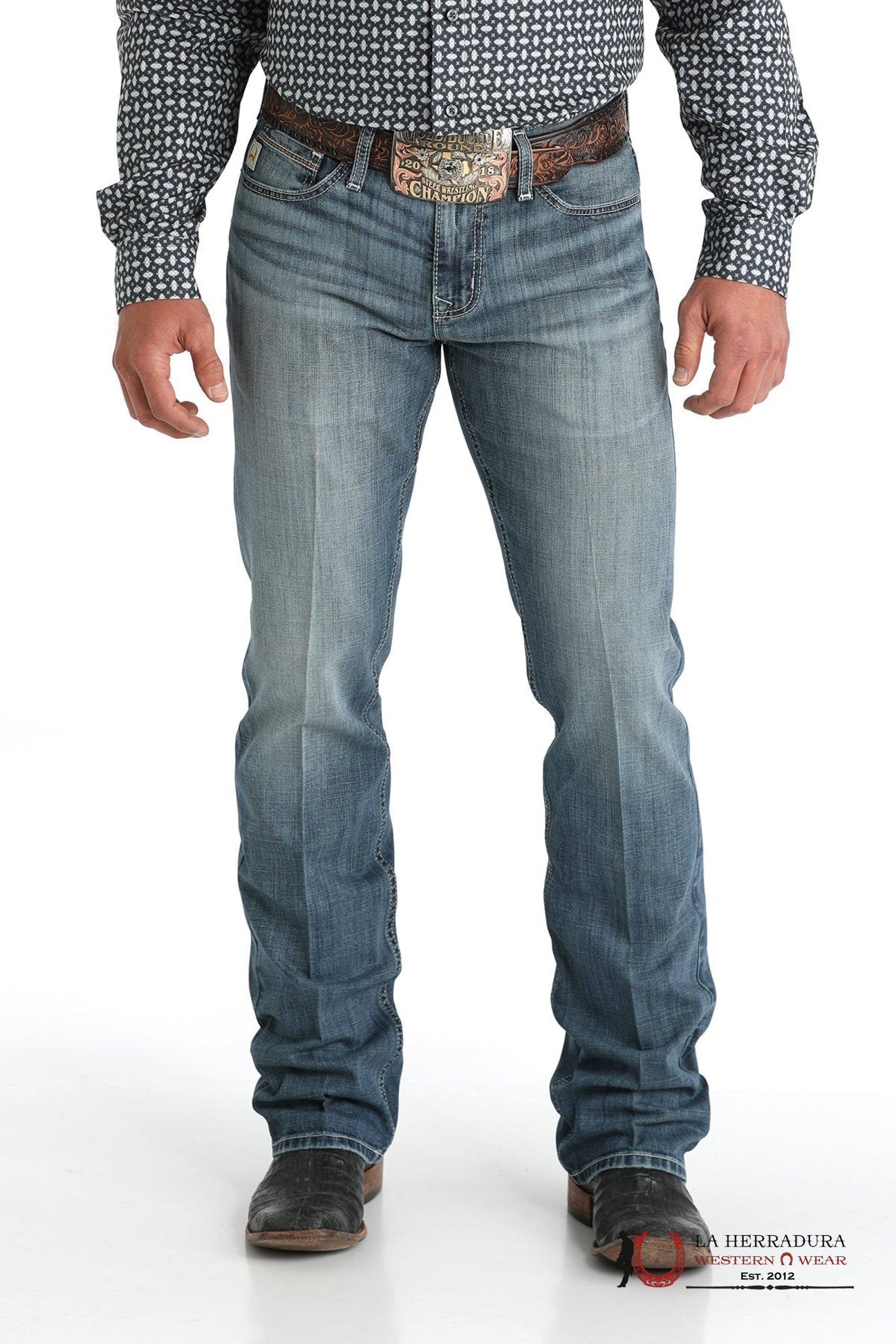 Cinch Jean Ian Med Wash Mid Rise Slim Boot Cut Ropa Hombres