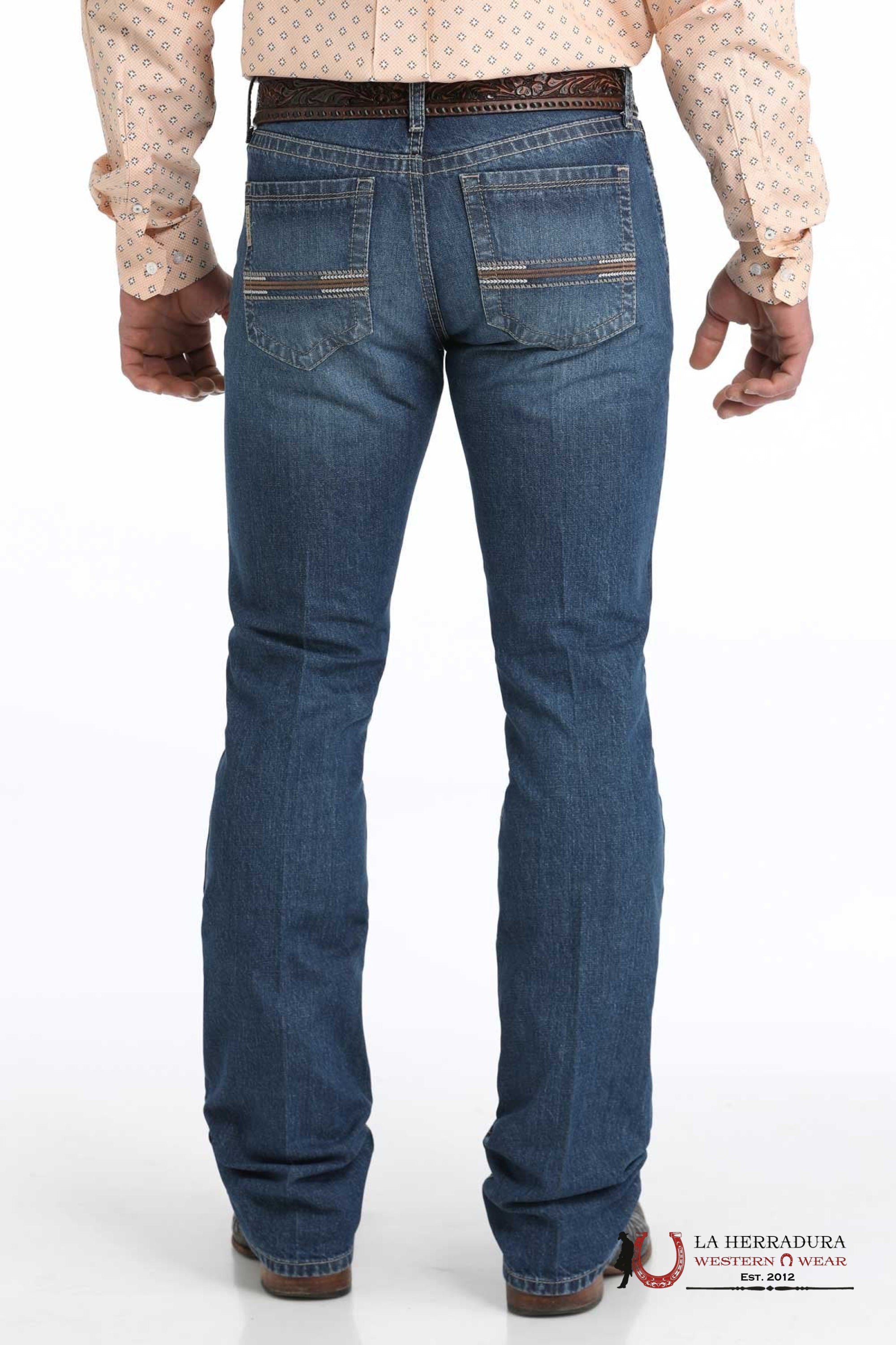 CINCH JEAN IAN MEDIUM WASHED MID RISE SLIM BOOTCUT - 6001 ROPA HOMBRES