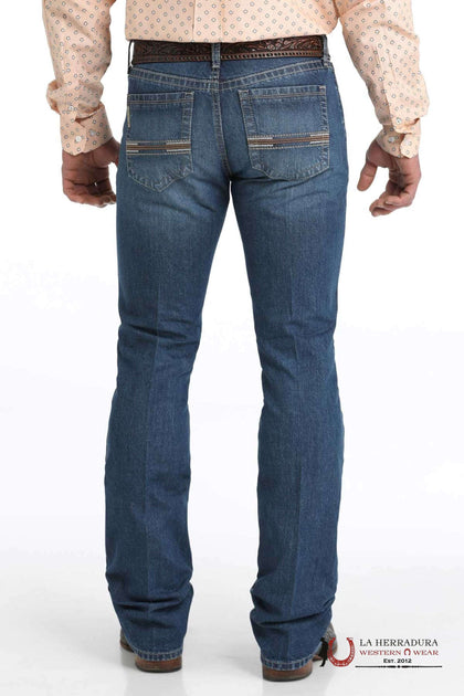 CINCH JEAN IAN MEDIUM WASHED MID RISE SLIM BOOTCUT - MB30736001