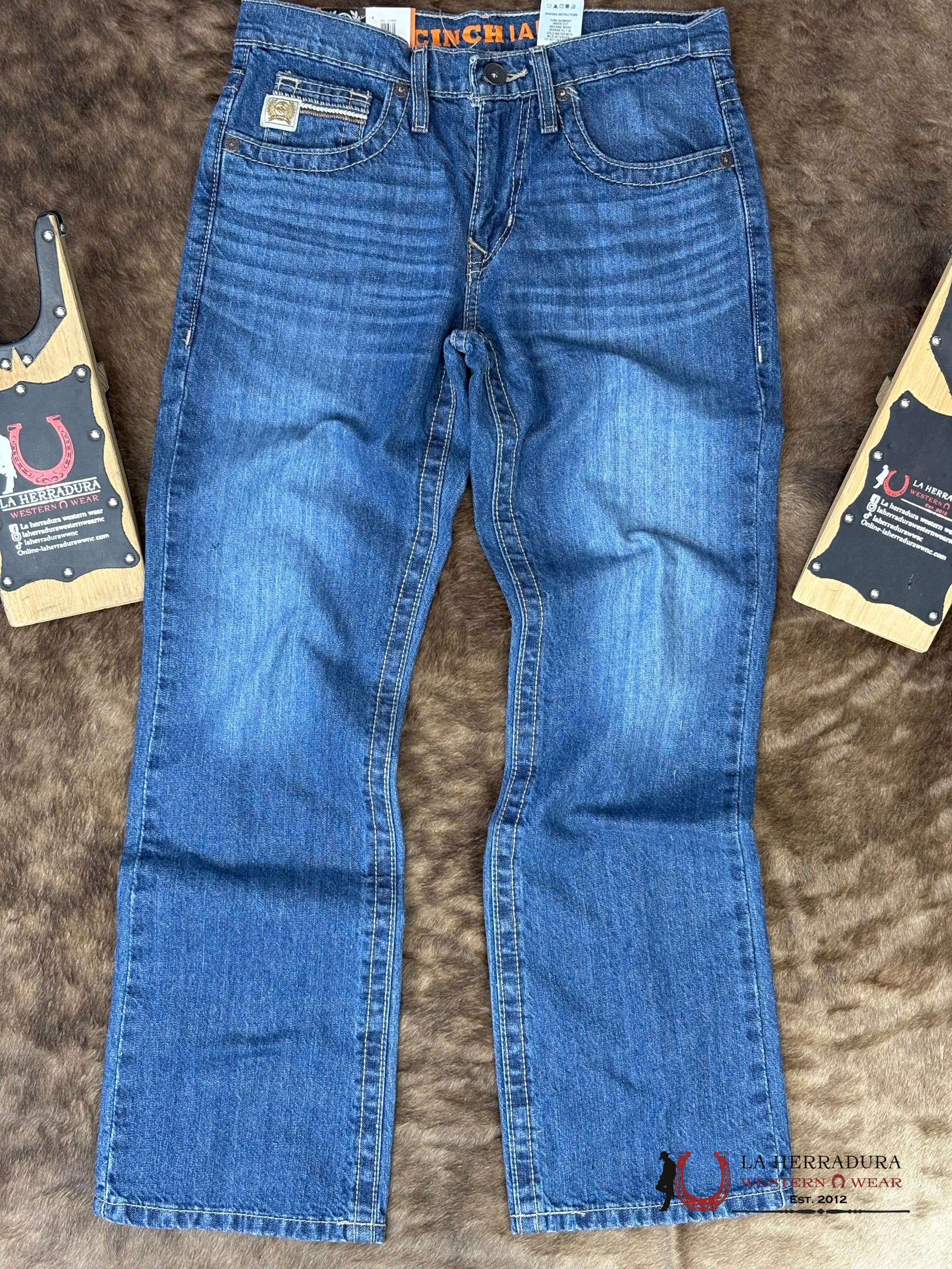 CINCH JEAN IAN MEDIUM WASHED MID RISE SLIM BOOTCUT - 6001 ROPA HOMBRES
