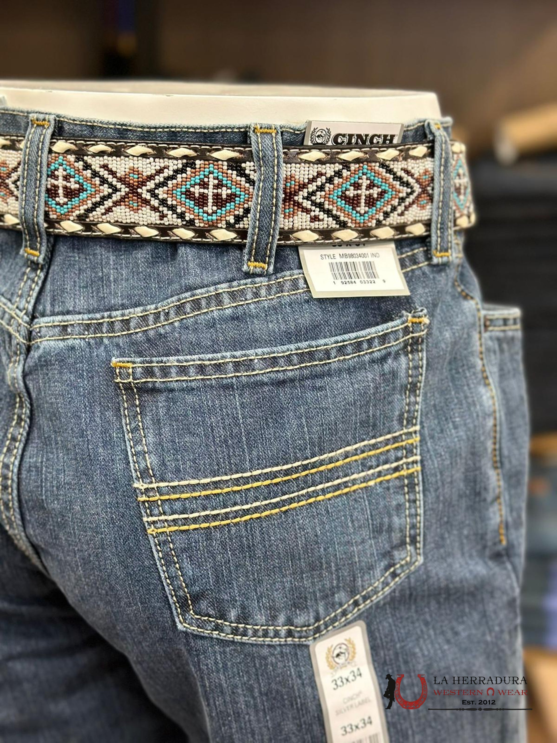 Cinch Jean Silver Label Medium Stone Mid Rise Slim Straight Leg Ropa Hombres