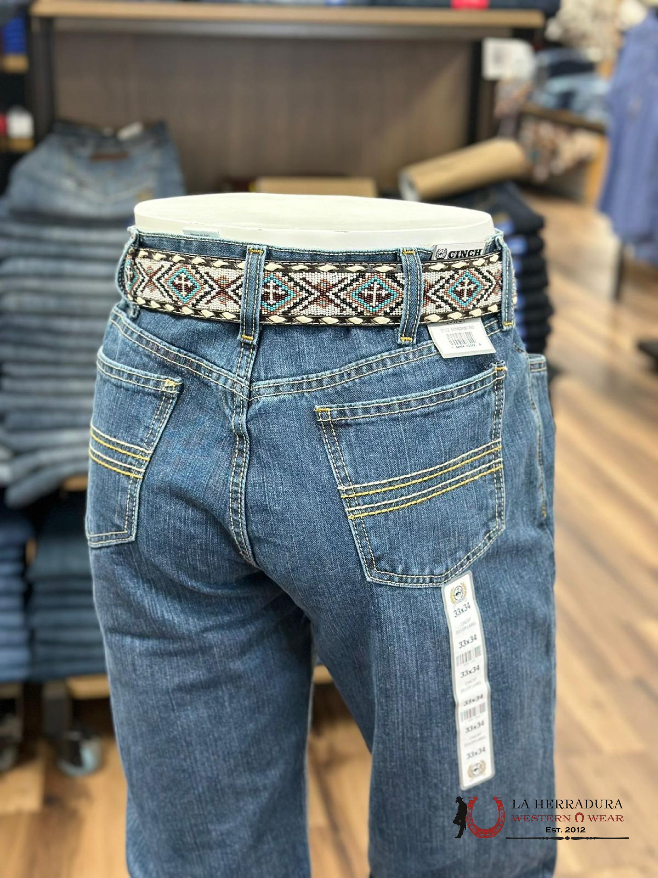 Cinch Jean Silver Label Medium Stone Mid Rise Slim Straight Leg Ropa Hombres