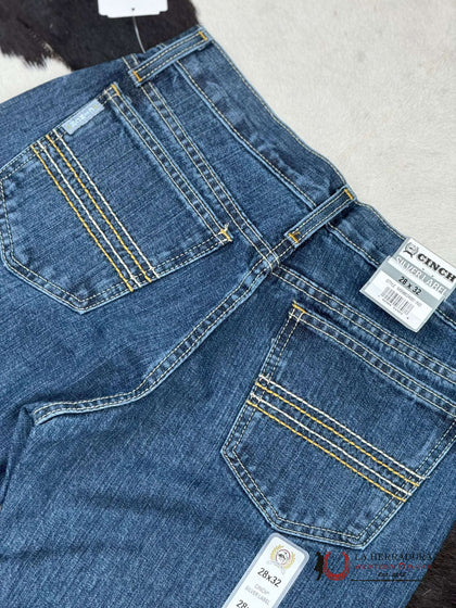 Cinch Jean Silver Label Medium Stone Mid Rise Slim Straight Leg- MB98034001