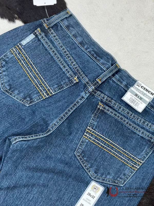 Cinch Jean Silver Label color piedra medio tiro medio pierna recta entallada - MB98034001