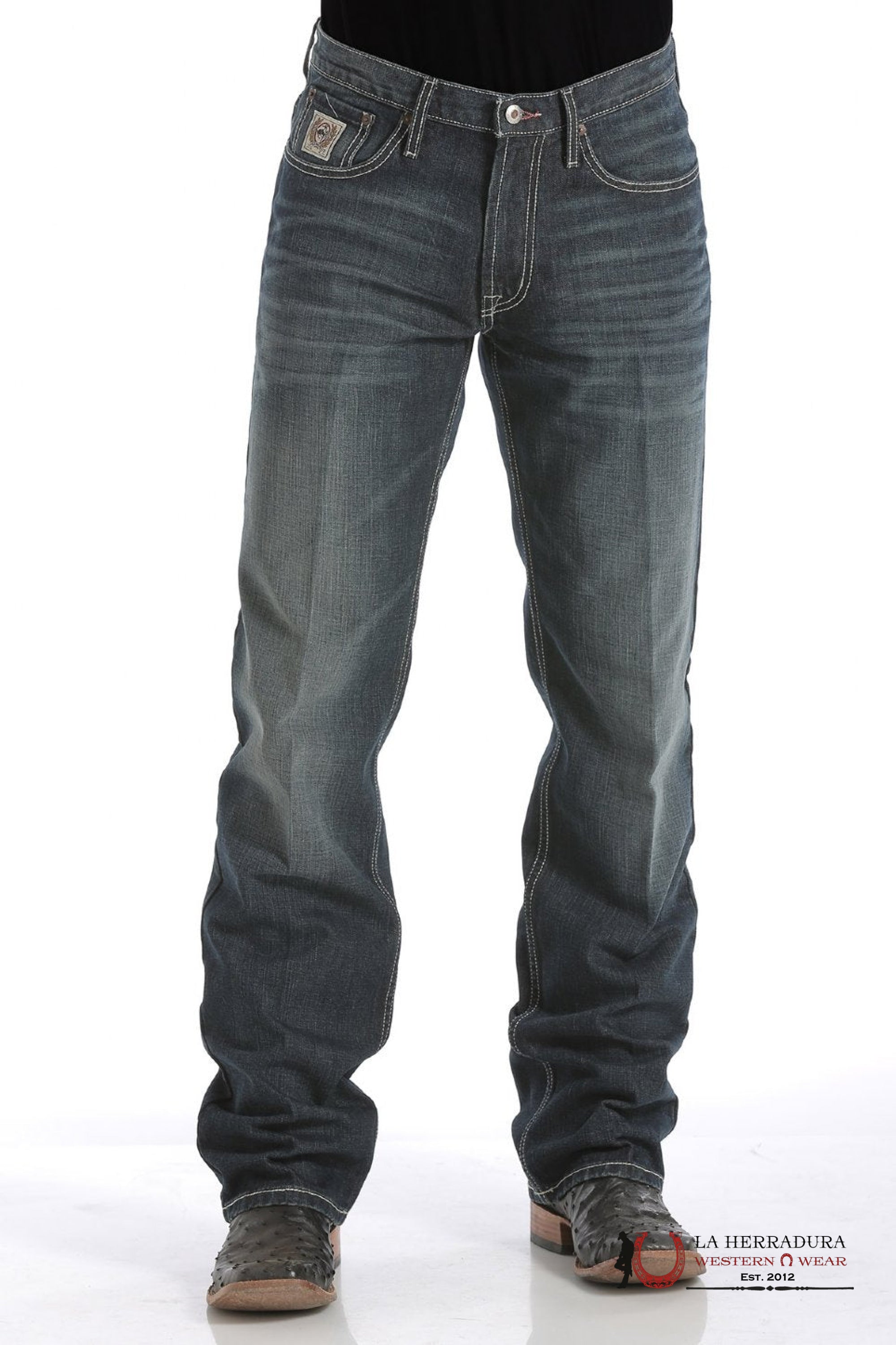 Cinch Jean White Label Relaxed Mid Rise Straight Leg Dark Stone Ropa Hombres