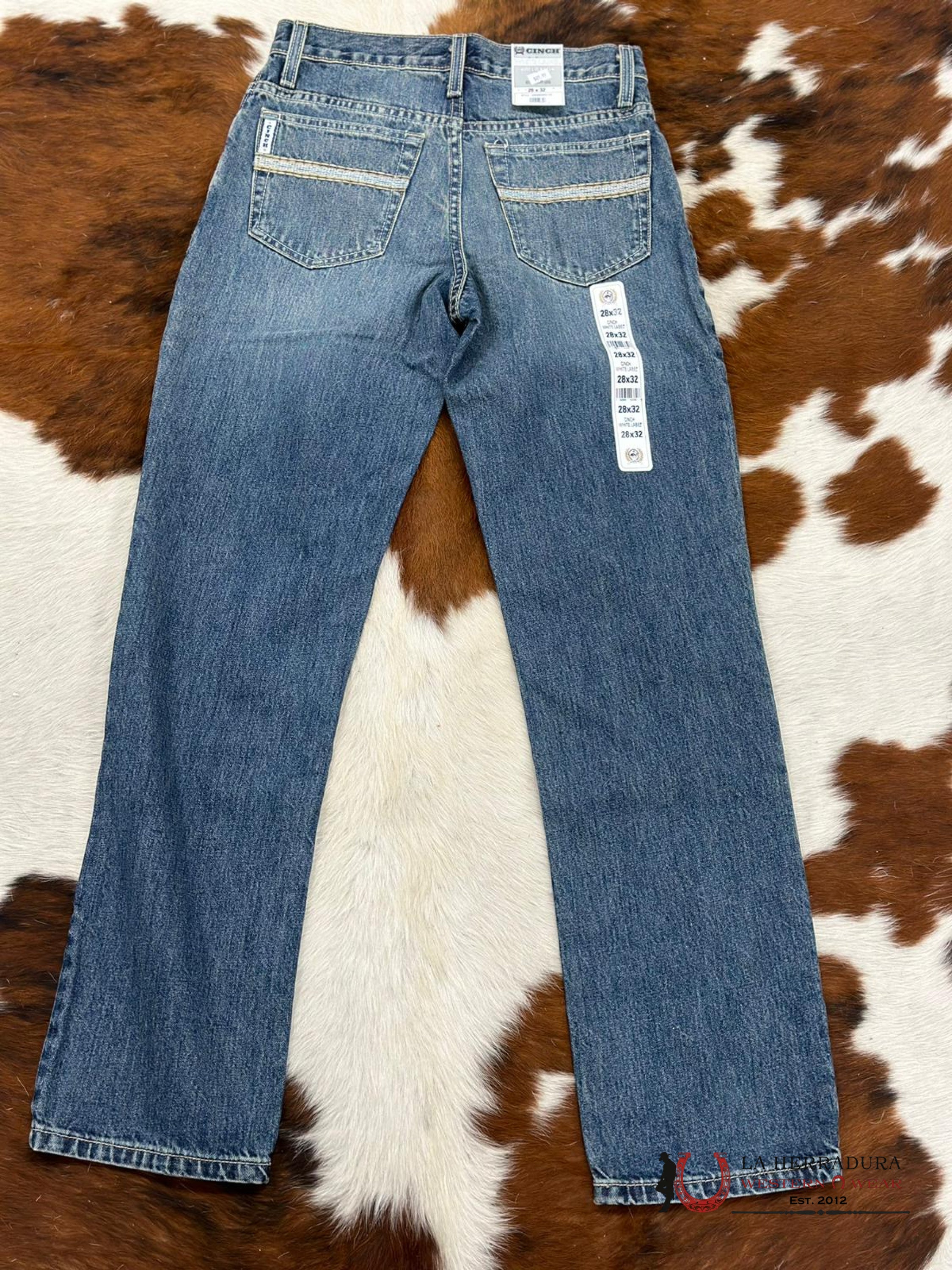 Cinch Jean White Label Relaxed Straight Leg Dark Stone Blue Wash Ropa Hombres