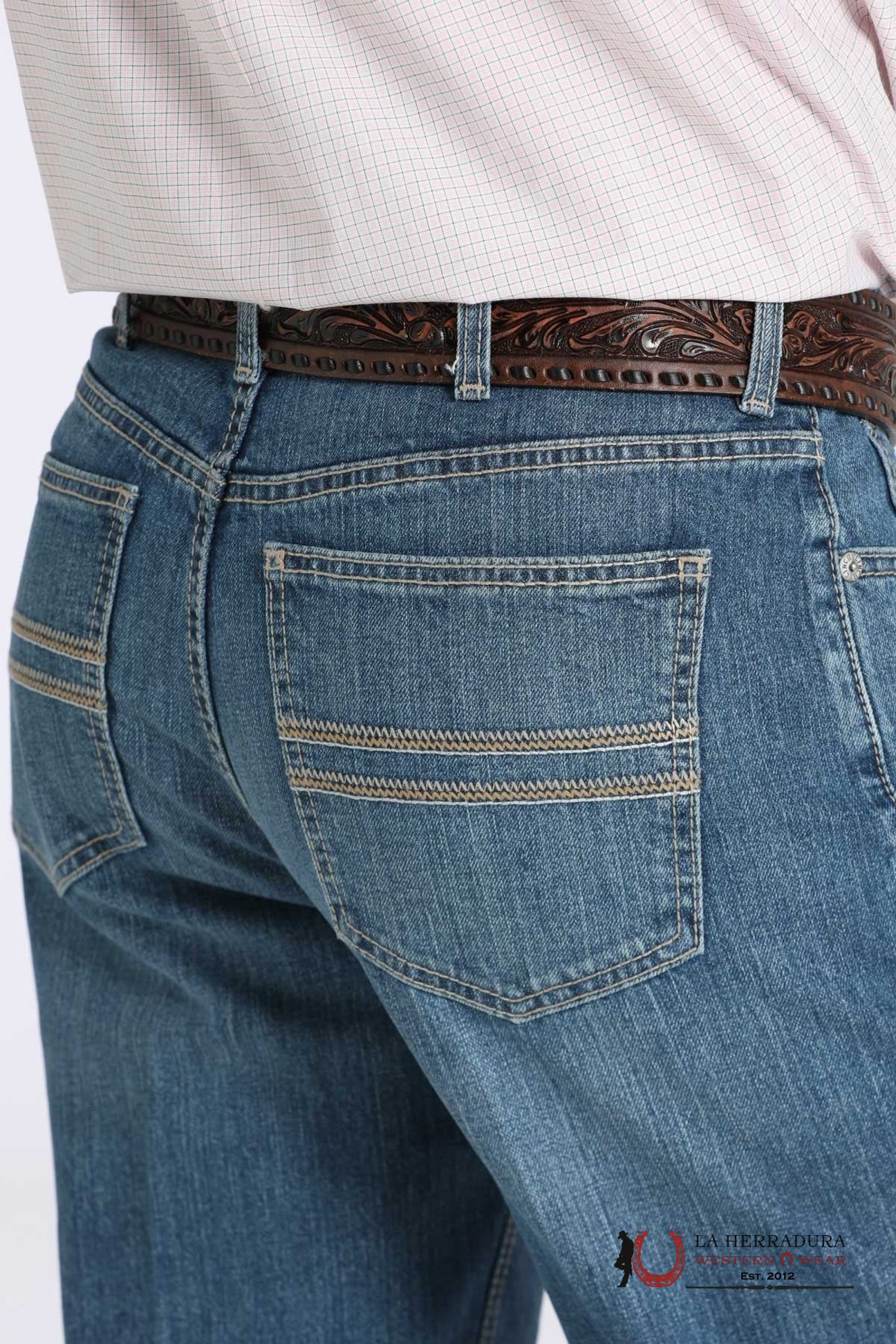 CINCH JEAN WHITE LABLE MEDIUM JEAN COLOR MID RISE RELAXED STRAIGHT LEG - 4060 ROPA HOMBRES