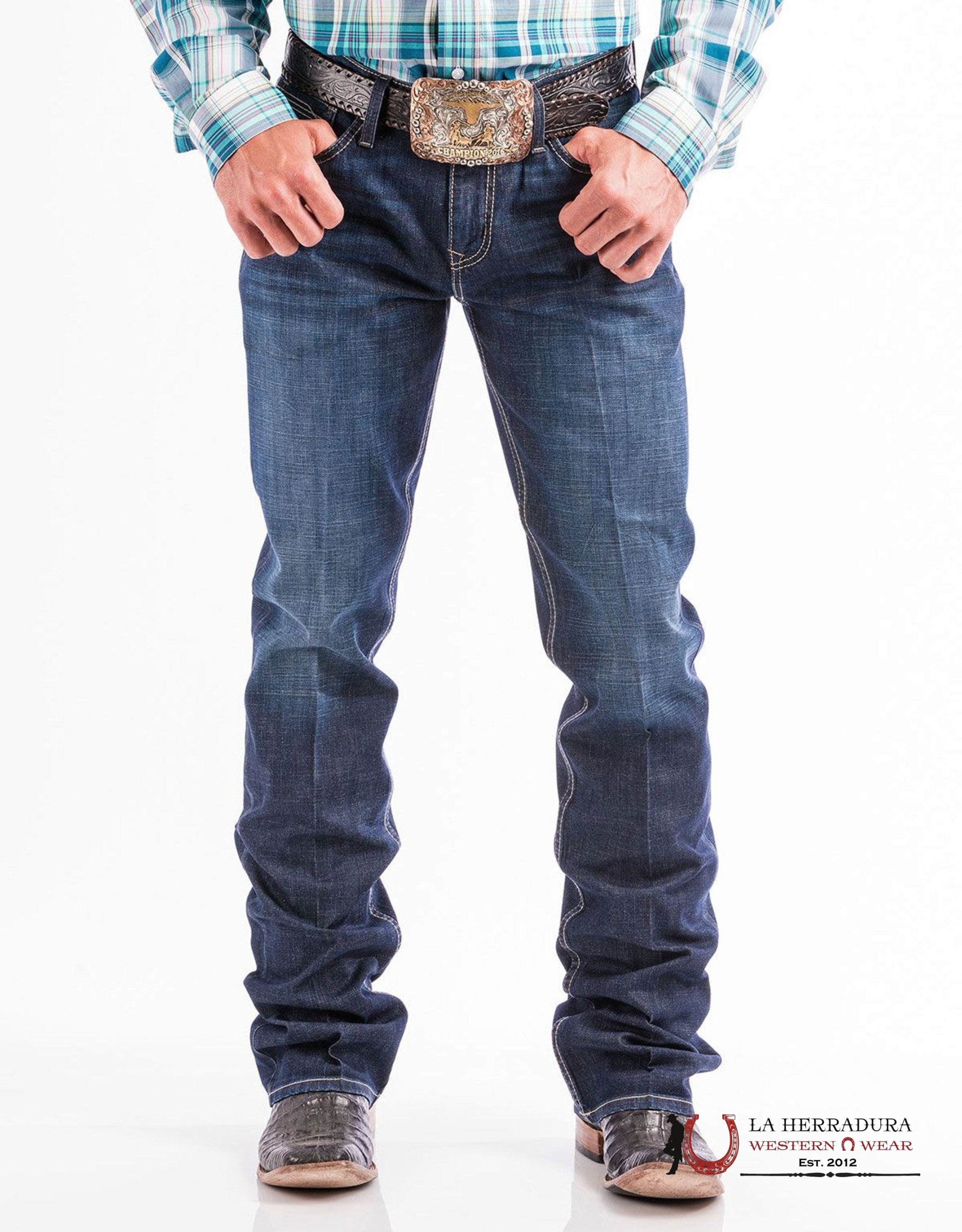 Cinch Jeans Ian Mid Rise Slim Boot Cut Dark Blue Ropa Hombres
