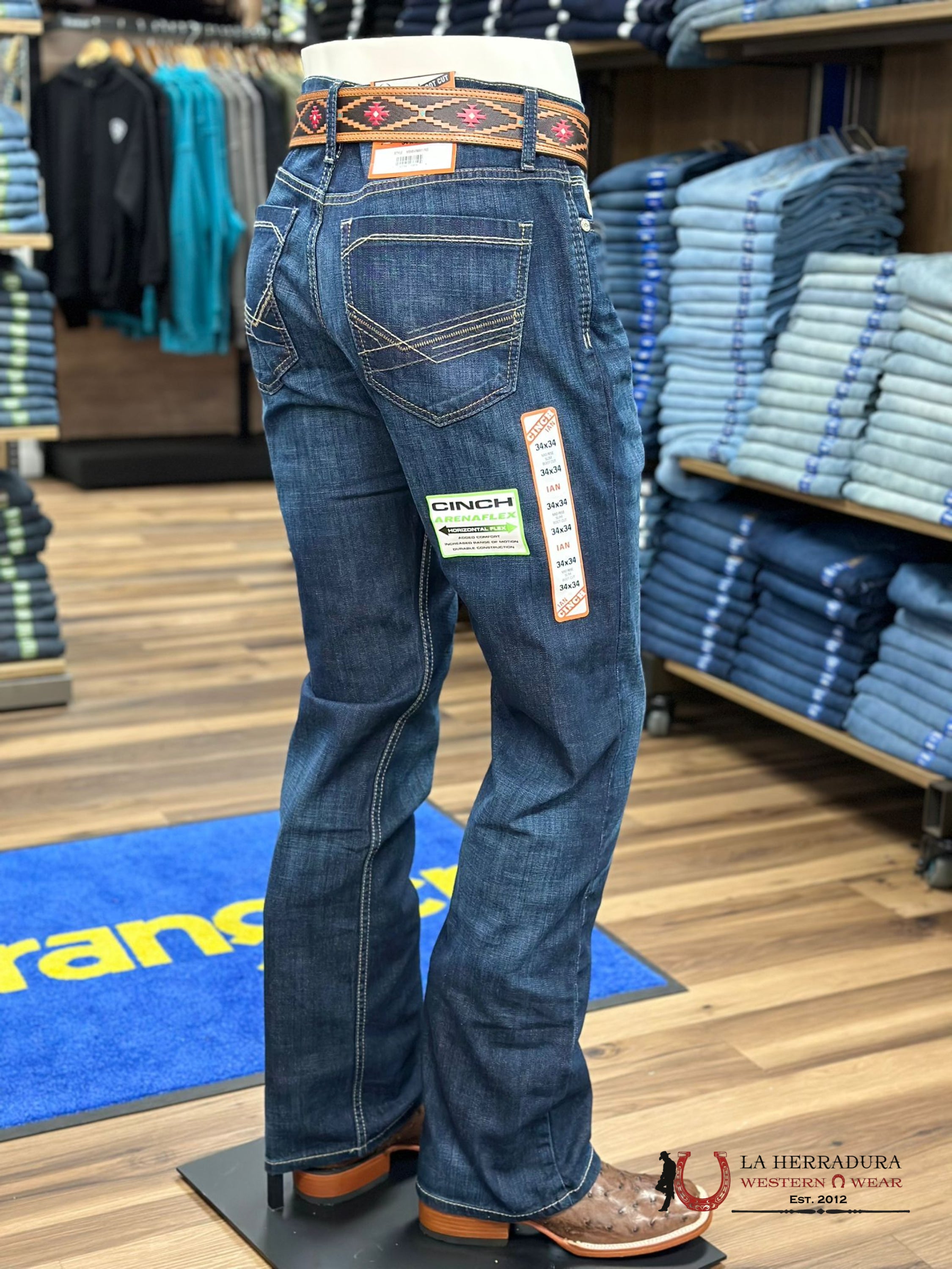 Cinch Jeans Ian Mid Rise Slim Boot Cut Dark Blue Ropa Hombres