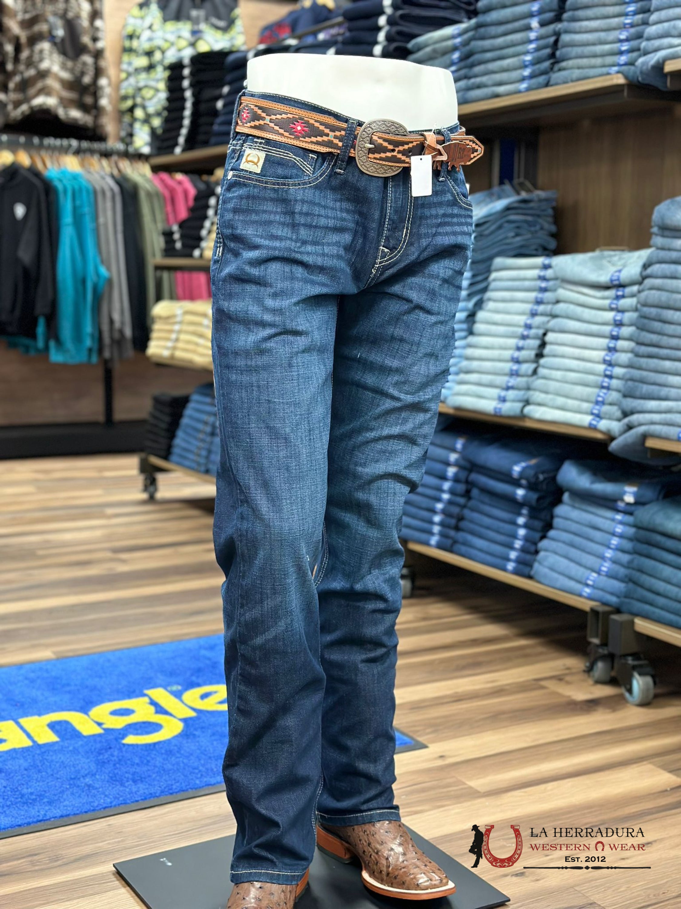 Cinch Jeans Ian Mid Rise Slim Boot Cut Dark Blue Ropa Hombres