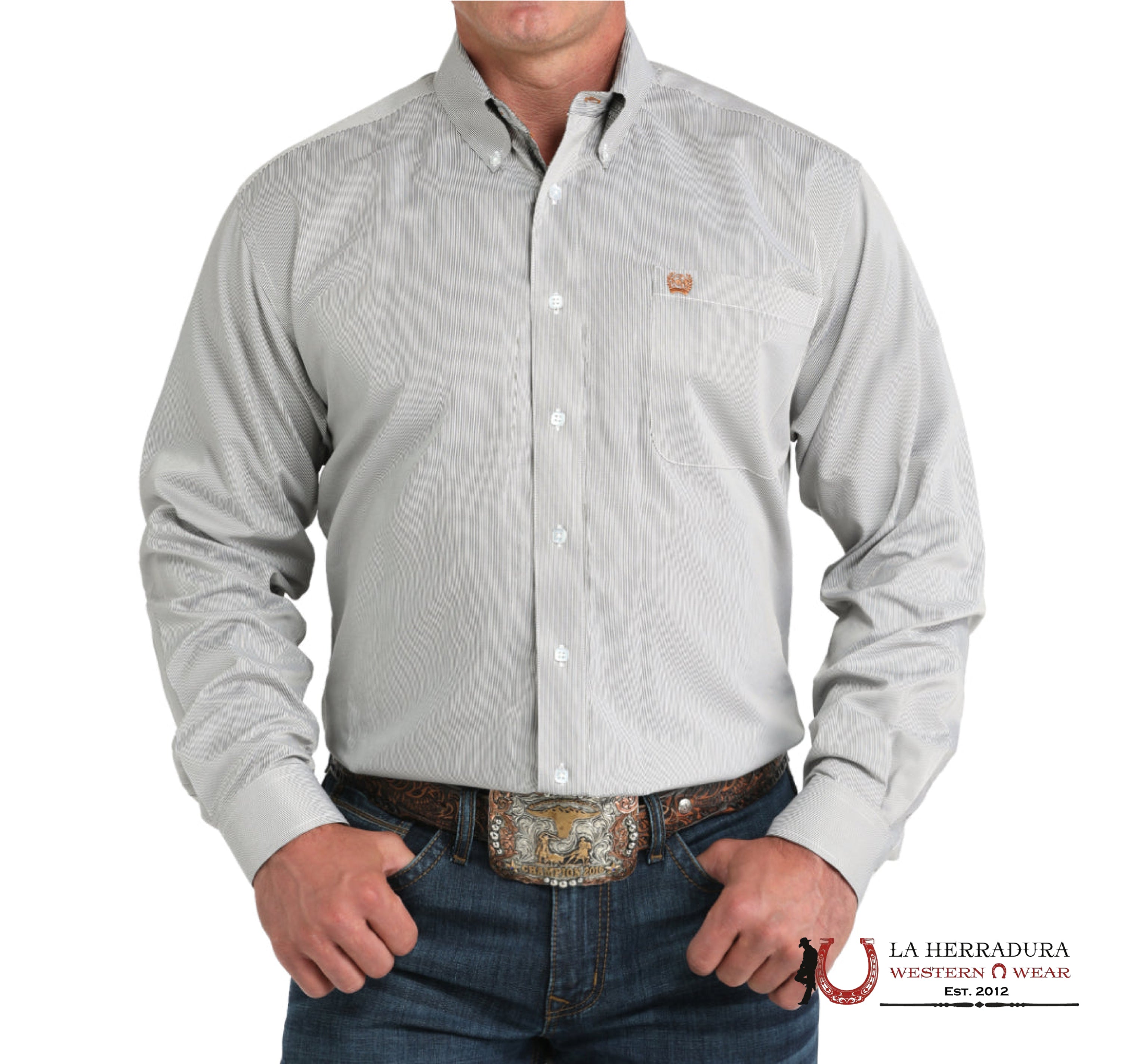 CINCH MEN BOTTON UP SHIRT OLIVE LINES MTW1105982 ROPA MUJERES