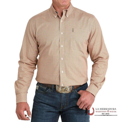 CAMISA DE HOMBRE CINCH CON BOTONES RAYAS NARANJAS MTW1347135
