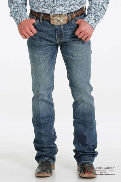 CINCH MEN JEANS IAN MID RISE SLIM BOOT CUT-  MB57136001