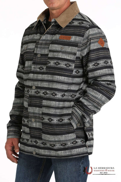 CINCH MENS BARN COAT BLACK/GREY-MWJ1069002