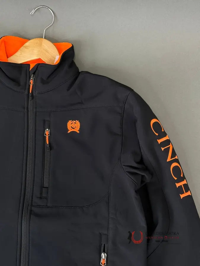 Cinch Mens Black Neon Orange Jacket Ropa Hombres