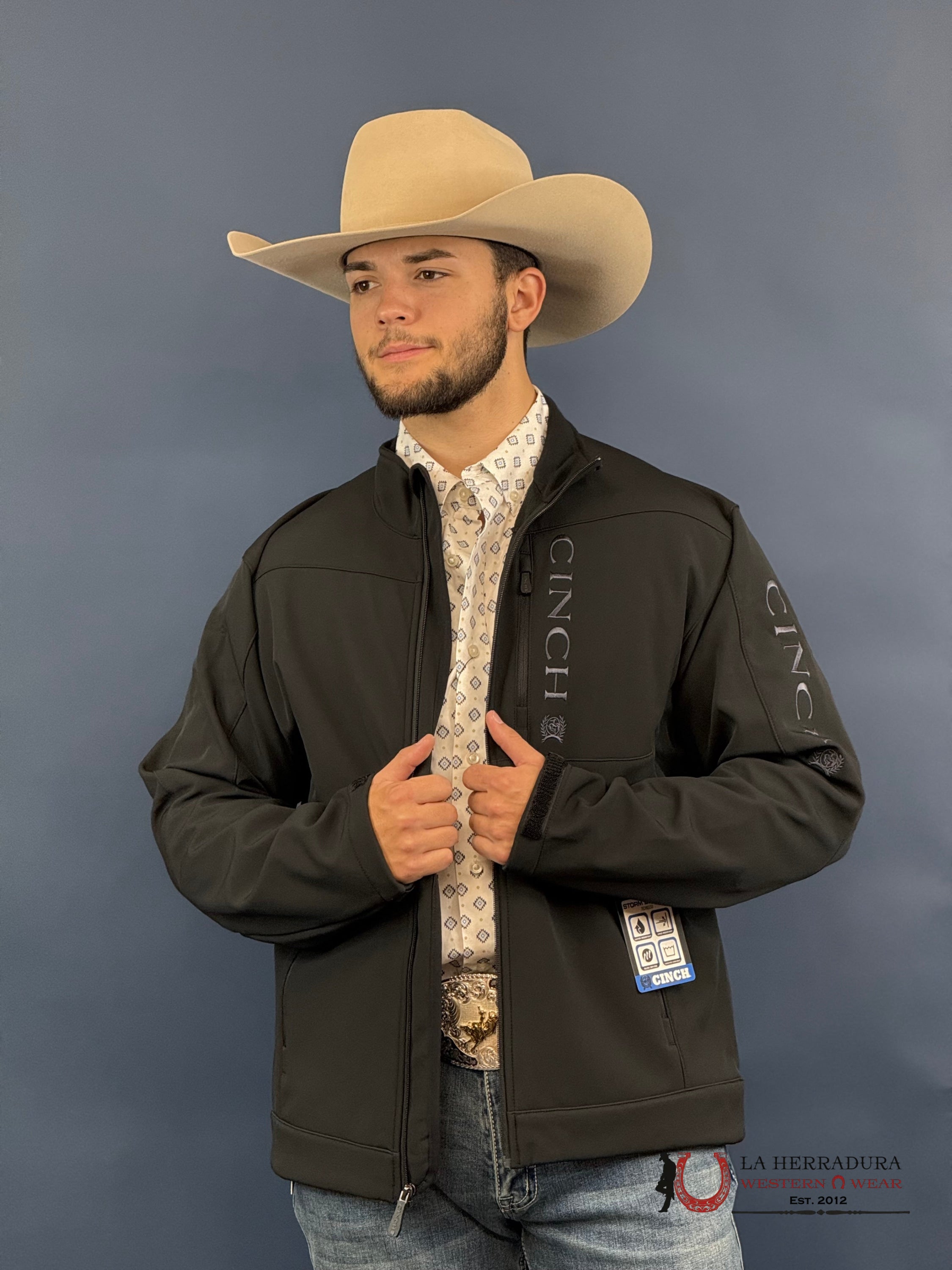 CINCH MENS BONDED CONCEALED CARRY JACKET- BLACK-MWJ1043014