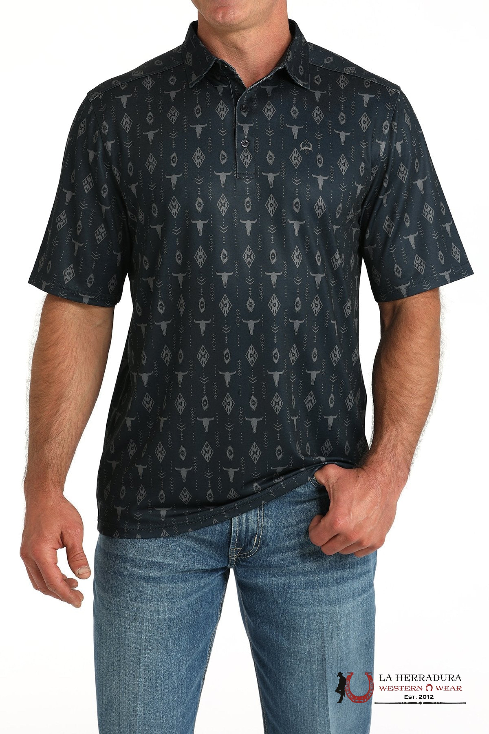 CINCH MEN’S BULL SKULL PRINT MTK1865033 NAVY ROPA HOMBRES