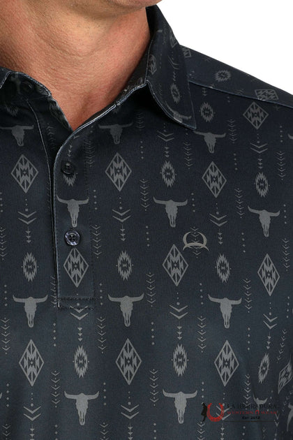 CINCH MEN’S BULL SKULL PRINT NAVY MTK1865033