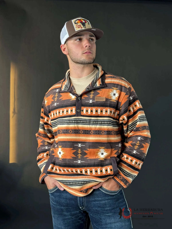 CINCH HOMBRE Jersey Naranja Quemado Marrón Azteca MWK1514019