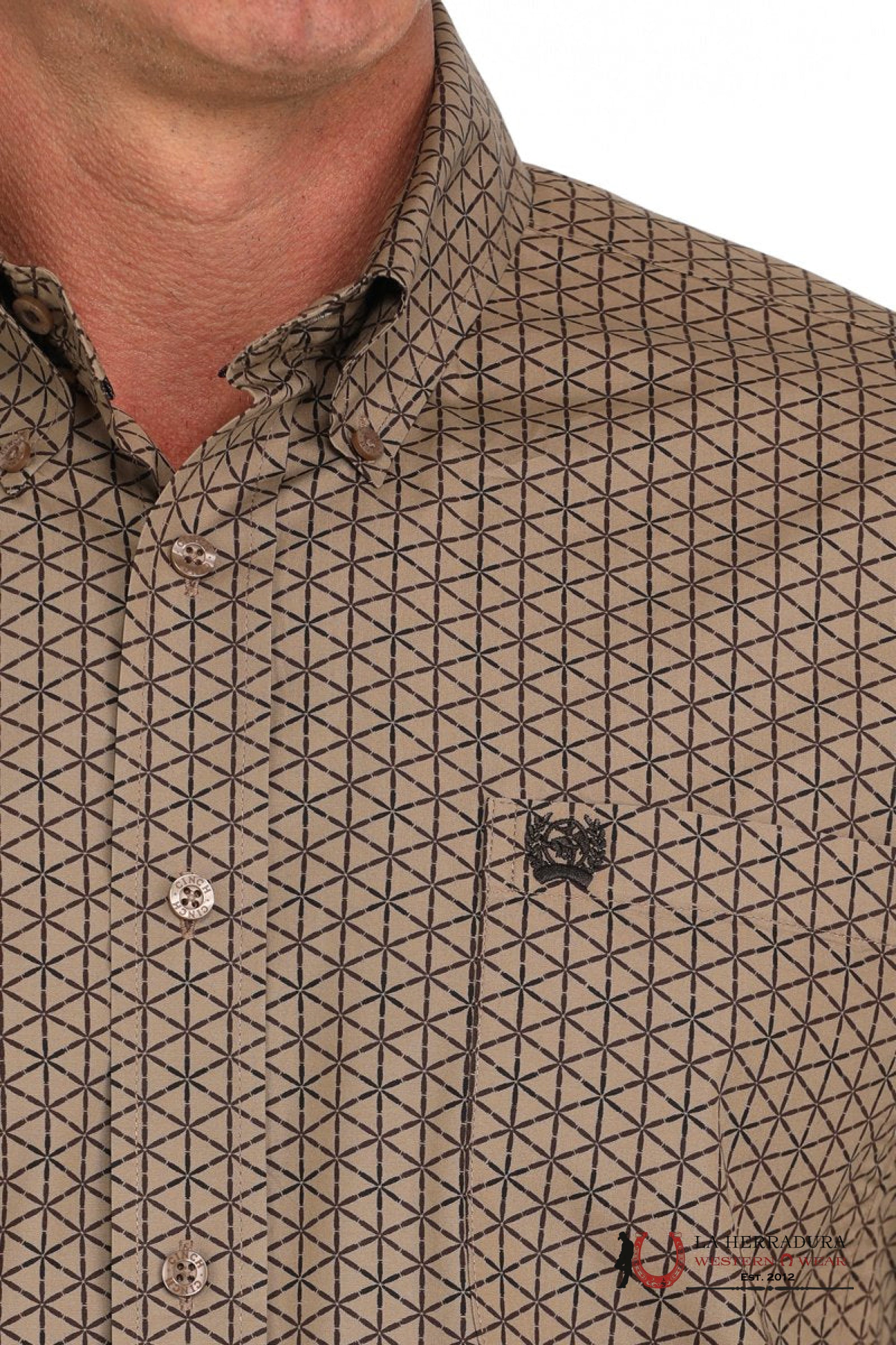 Cinch Mens Button Down Western Shirt Brown - 5881 Ropa Hombres