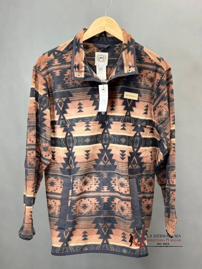 Cinch Mens Light Brown Black Aztec Pull Over Ropa Hombres