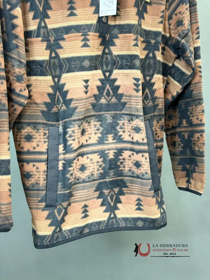 Cinch Mens Light Brown Black Aztec Pull Over Ropa Hombres