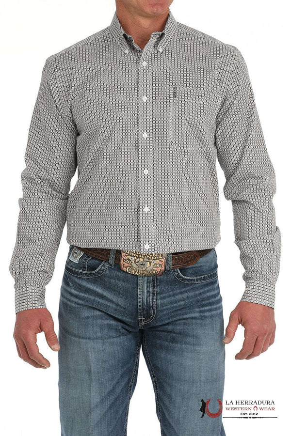 CAMISA VAQUERA DE BOTONES CON ESTAMPADO GEOMÉTRICO AJUSTE MODERNO PARA HOMBRE CINCH - PÚRPURA/NEGRO MTW1347123