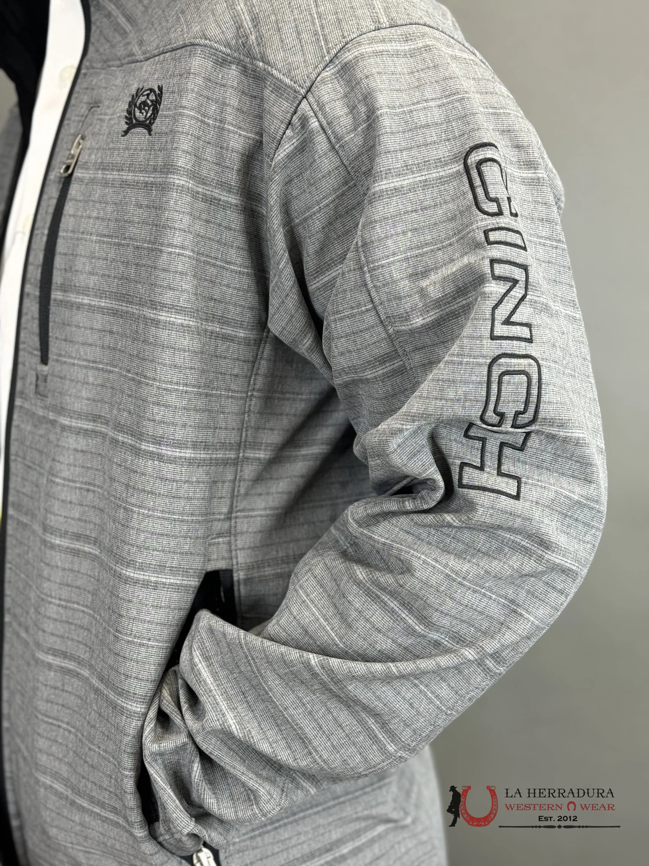 Cinch Mens Southwestern Bonded Jacket Grey / Black Ropa Hombres