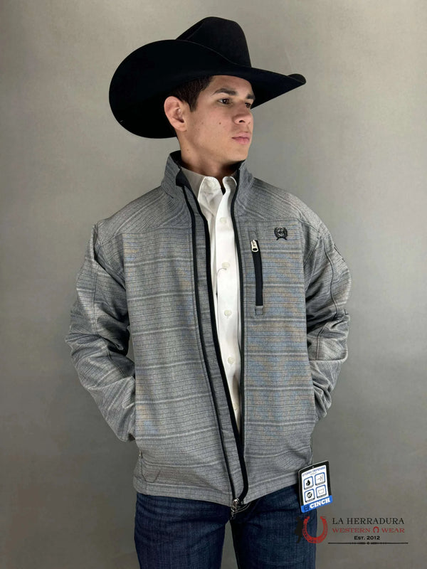 CHAQUETA CINCH HOMBRE SUROESTE BONDED NEGRO/GRIS RAYAS