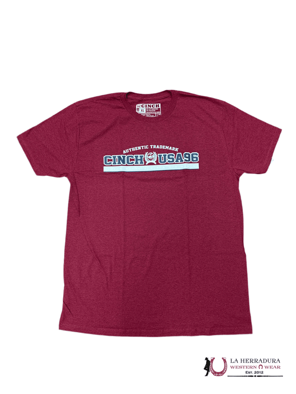 CAMISETA CINCH PARA HOMBRE - MARCA AUTÉNTICA ROJO ÓXIDO MTT1690586