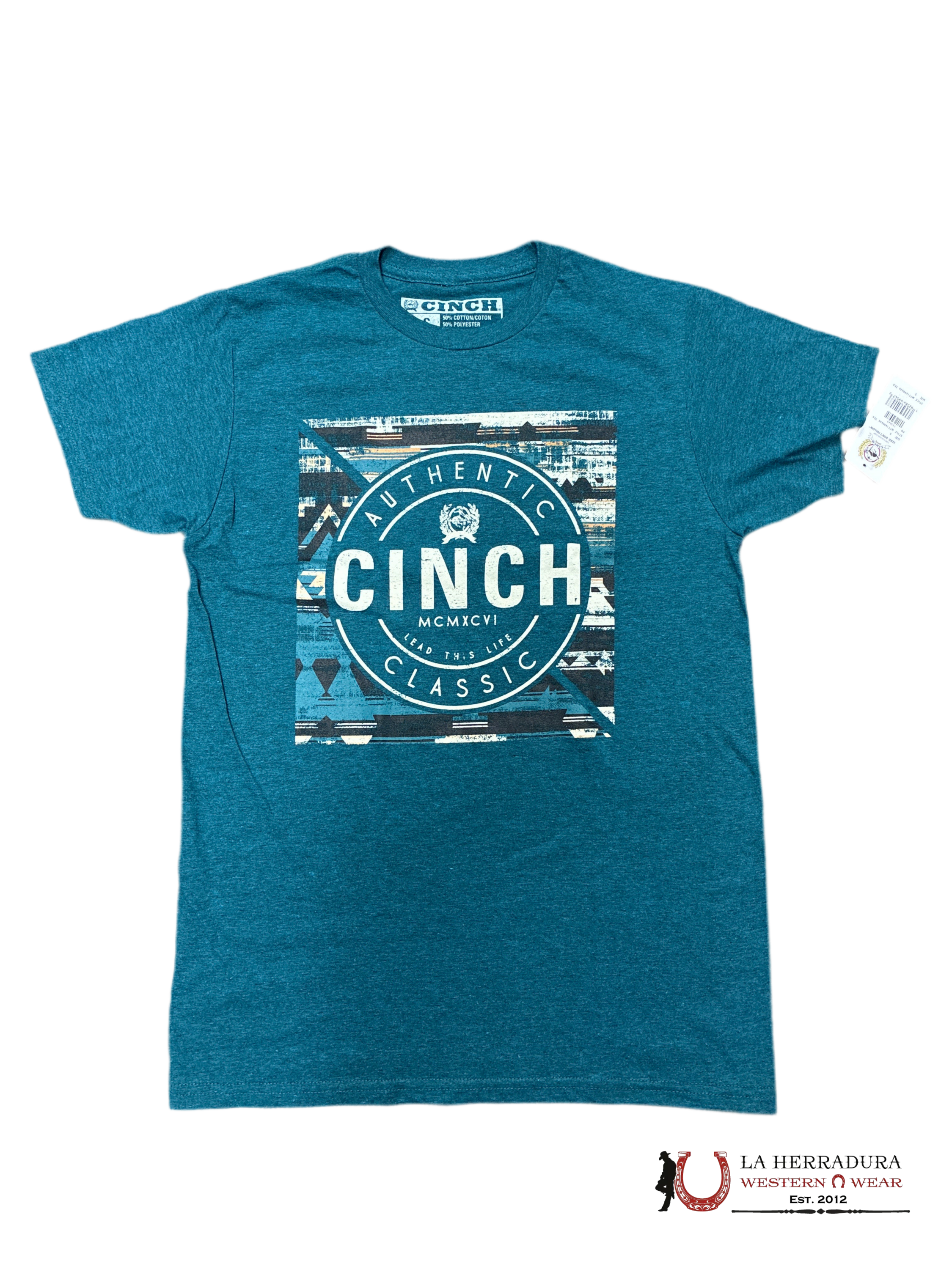 CINCH MENS TSHIRT - GREEN/BLUE CLASSIC LEAD THIS LIFE MTT1690626 ROPA HOMBRES