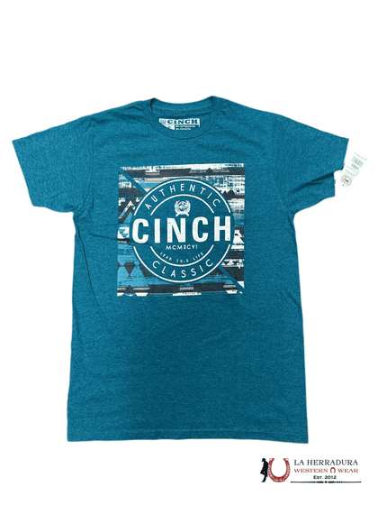 CINCH MENS TSHIRT - GREEN/BLUE CLASSIC LEAD THIS LIFE MTT1690626
