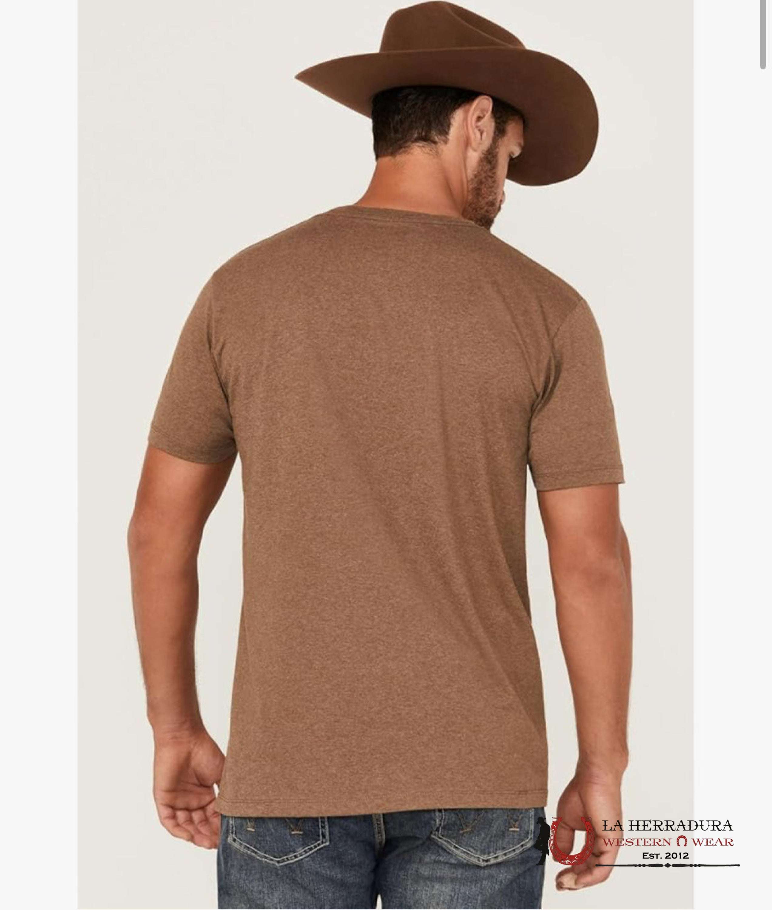CINCH MENS TSHIRT -ROADHOUSE BROWN MTT1690638 ROPA HOMBRES