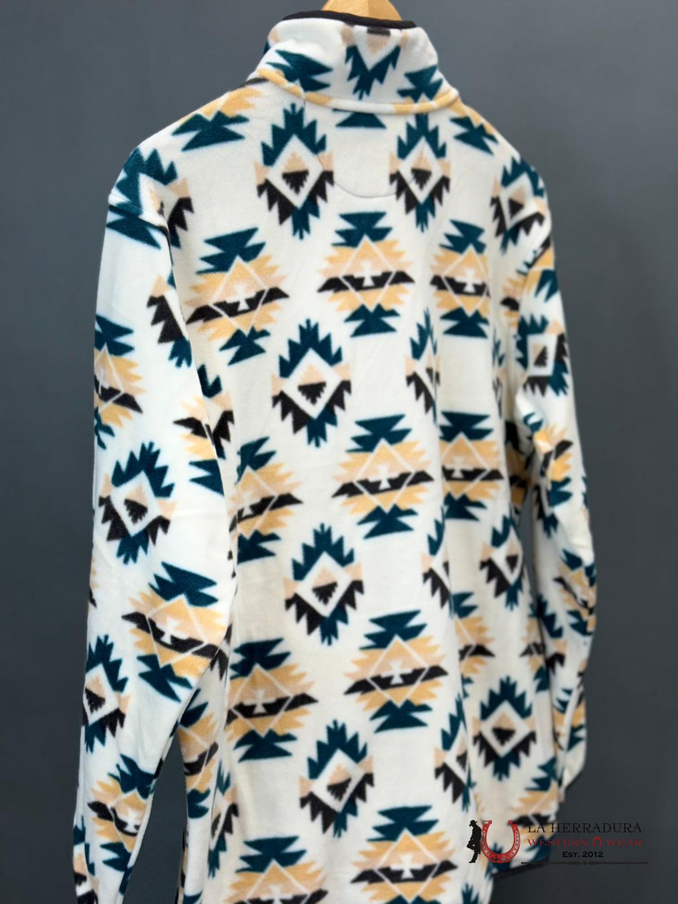 Cinch Mens White Aztec Pull Over Ropa Hombres