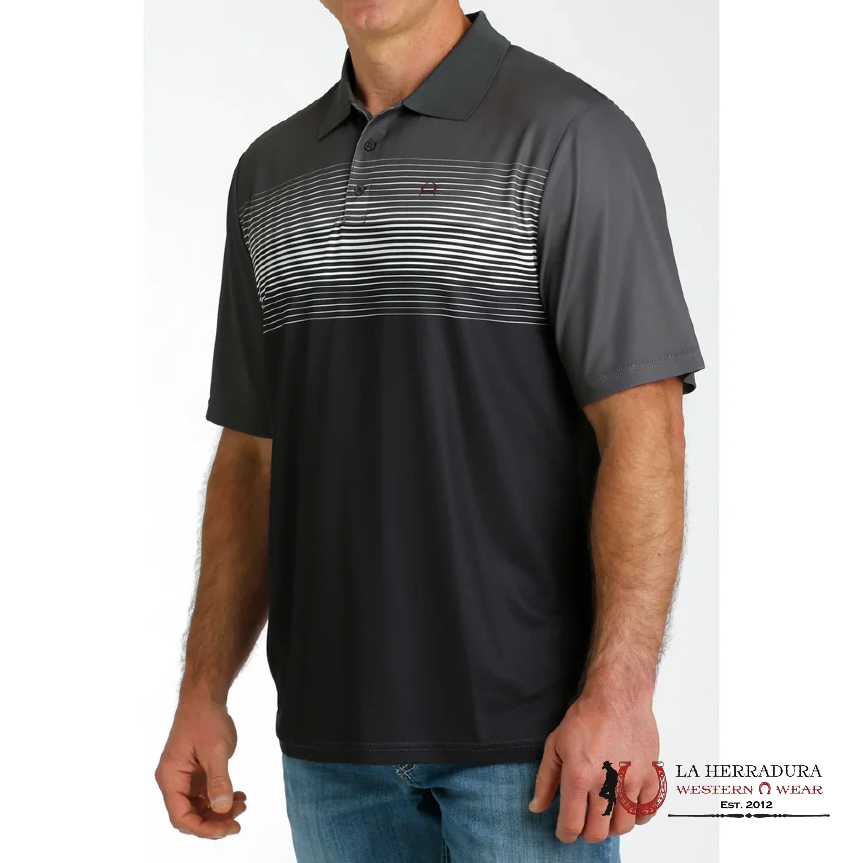 CINCH POLO GREY PURPLE SHORT SLEEVE SHIRT MTK1824008 ROPA HOMBRES