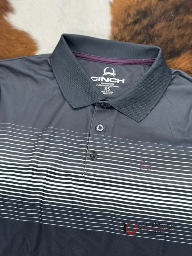 Cinch Polo Grey Purple Short Sleeve Shirt Ropa Hombres