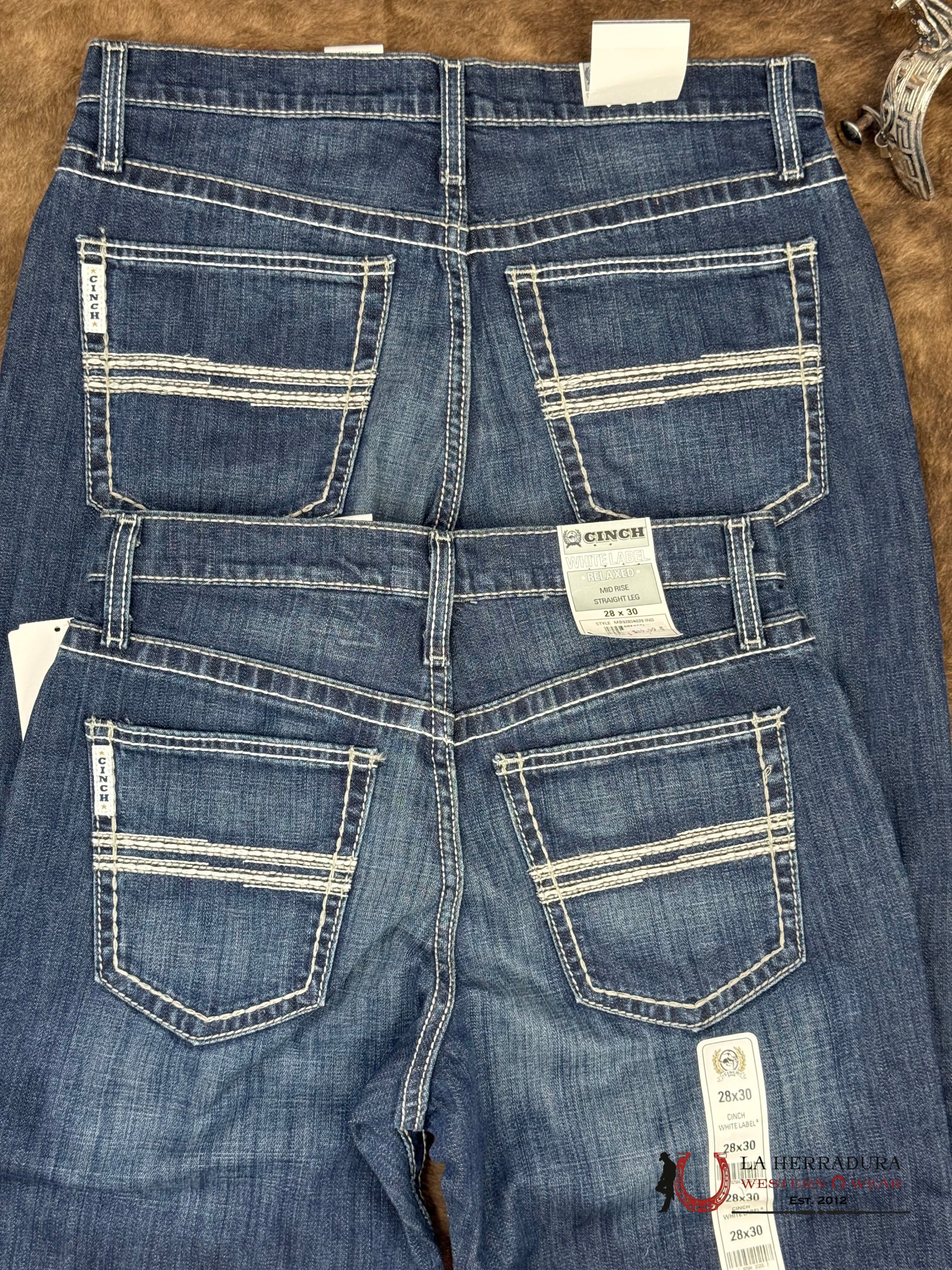 CINCH White Label Mid Rise Straight Leg Medium Washed - 4039 ROPA HOMBRES