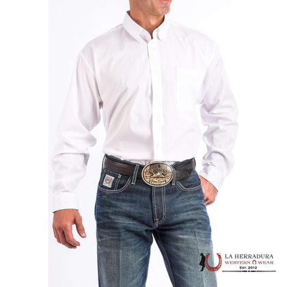 CINCH WHITE SOLID BUTTON DOWN SHIRT MT10320020