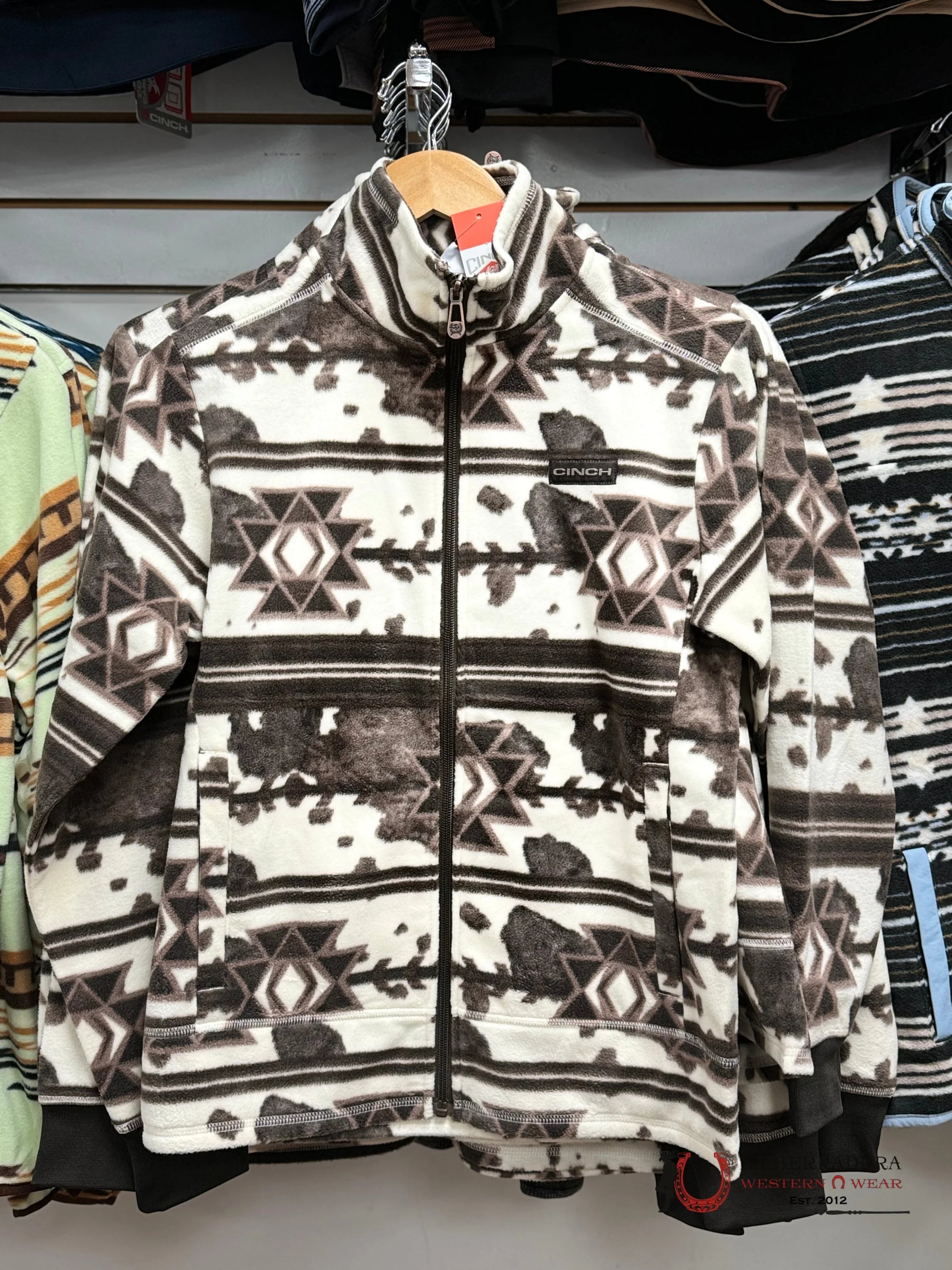 Cinch Womens Pullover Black/White & Aztec Pattern Ropa Mujeres