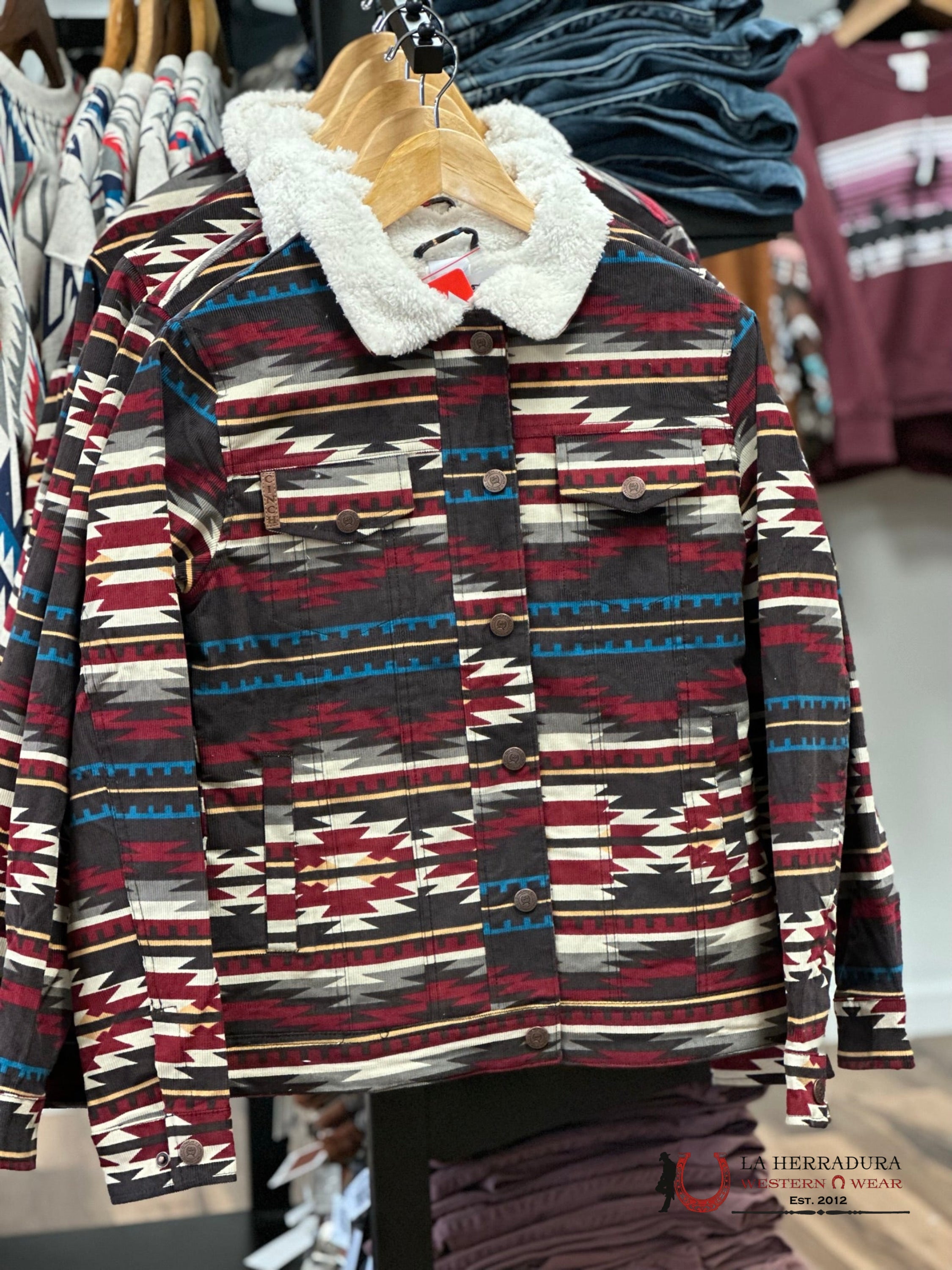 Cinch Womens Multi Color Sherpa Button Up Ropa Mujeres