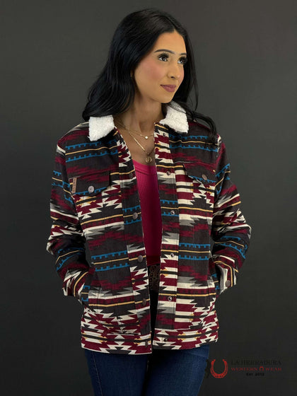 CHAQUETA SHERPA DE AZTECA MULTICOLOR CINCH PARA MUJER MAJ9878005
