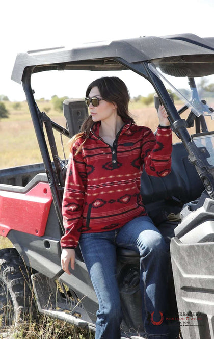 CINCH MUJER AZTEC ROJO JERSEY MAK9820008