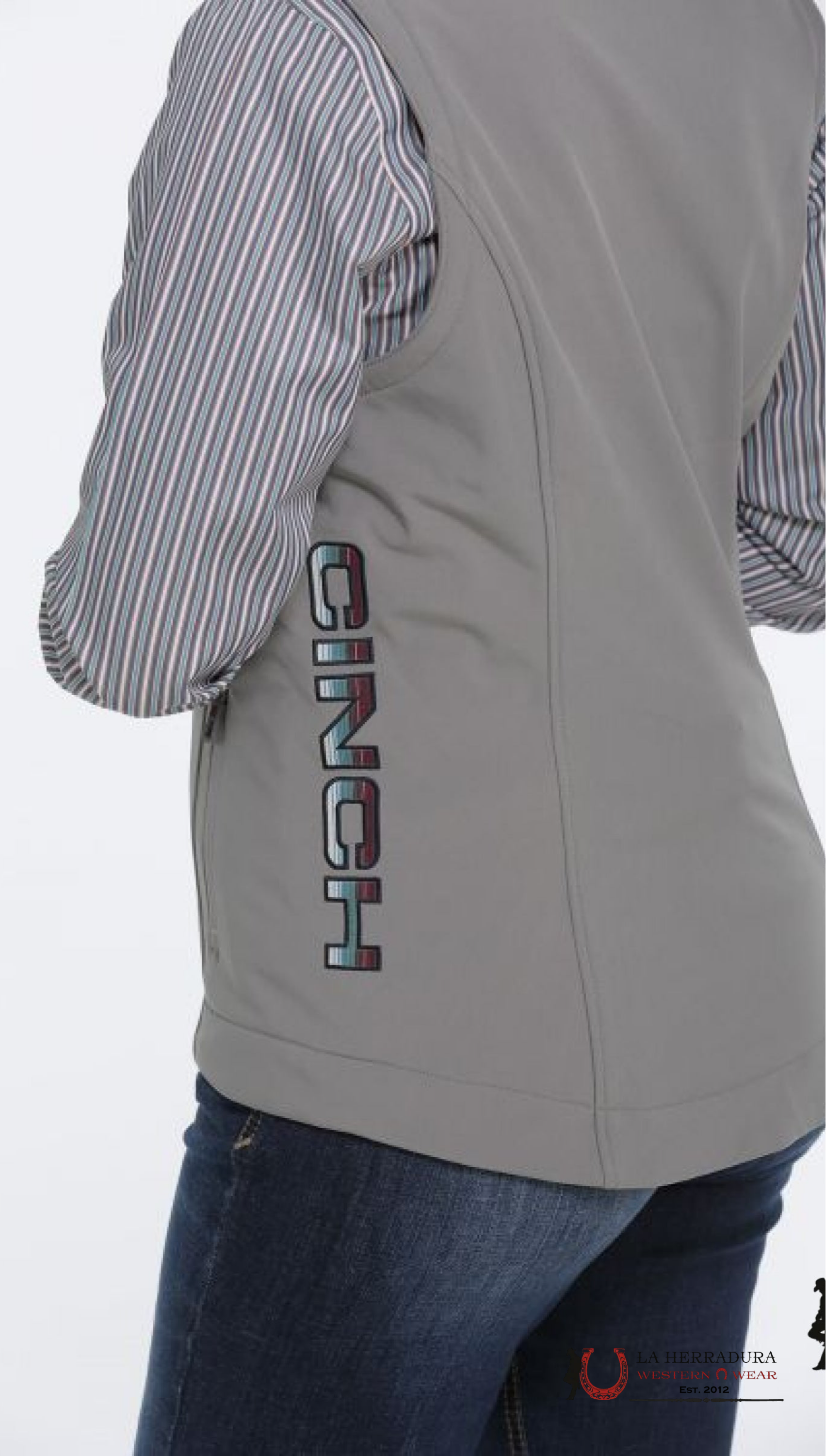 CINCH WOMEN VEST GREY CONCEALED CARRY MAV9882007 ROPA MUJERES