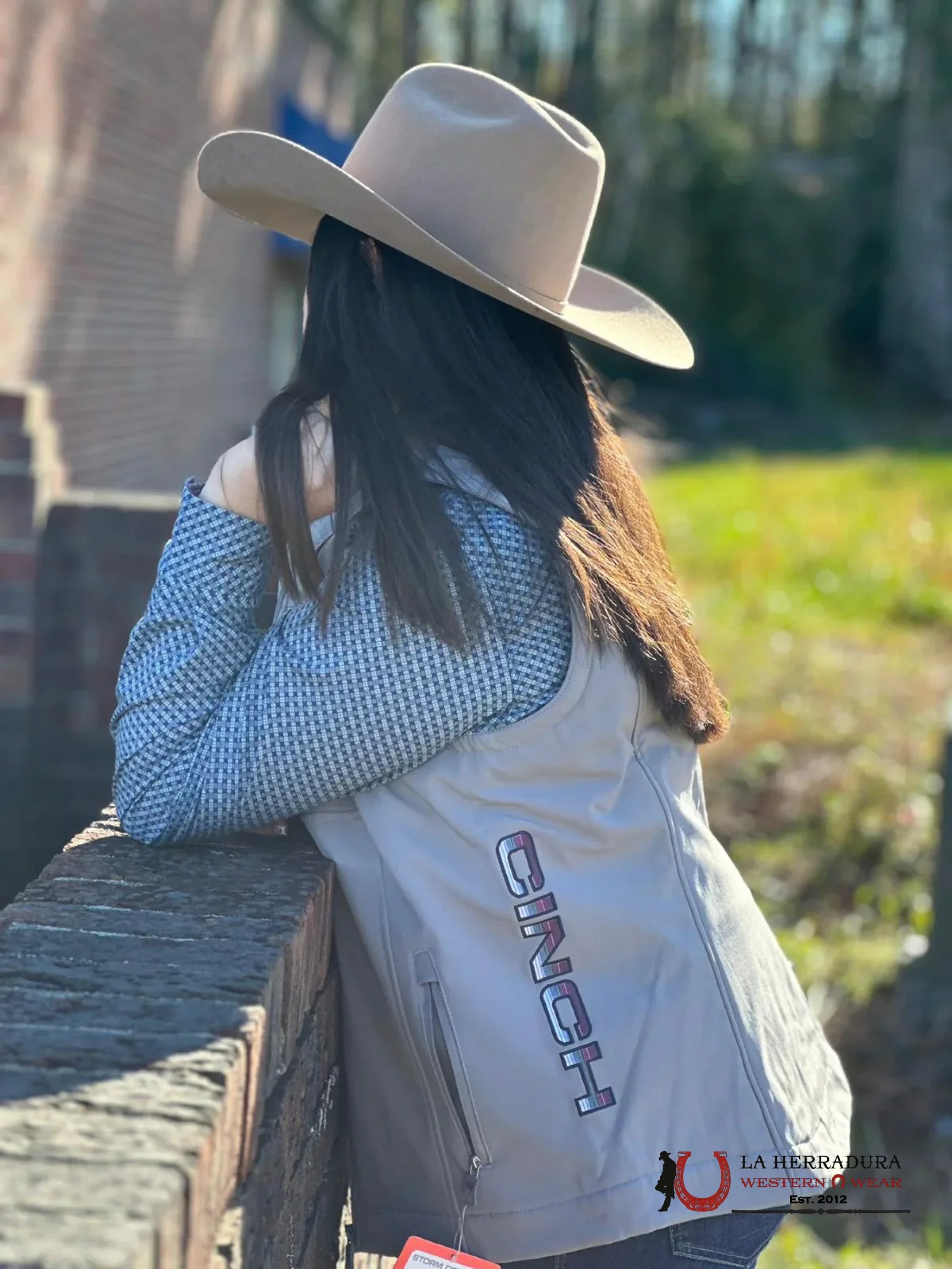 CINCH WOMEN VEST GREY CONCEALED CARRY MAV9882007 ROPA MUJERES