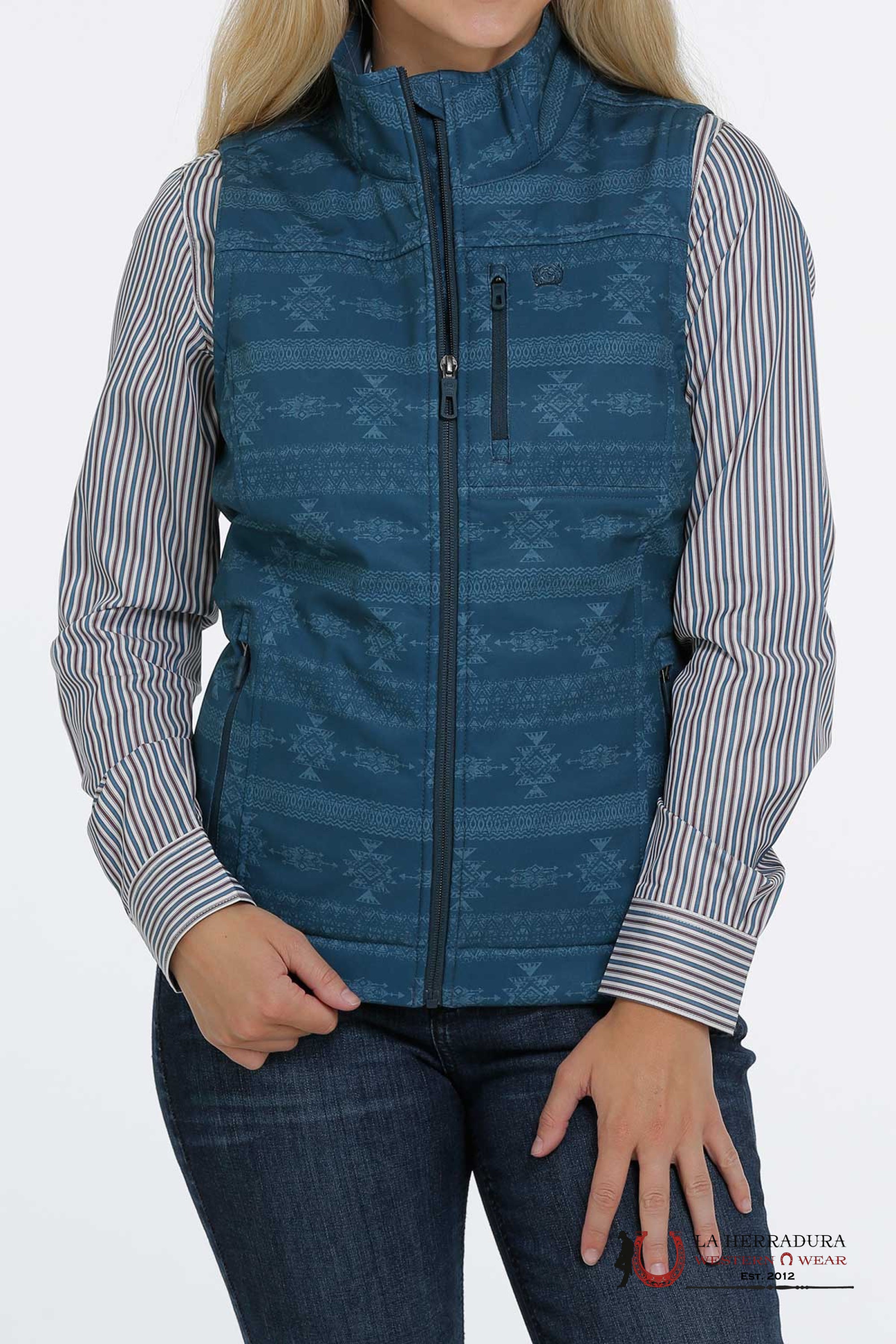 CINCH WOMEN VEST TEAL CONCEALED CARRY MAV9882006 ROPA MUJERES