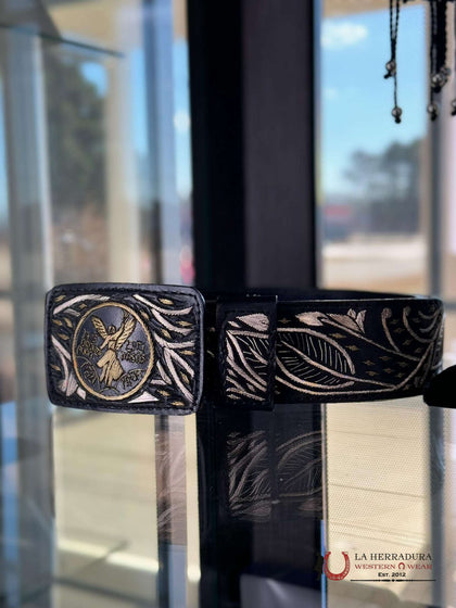 SILVER BELT 50 PESOS GOLD COLOR LEAFY