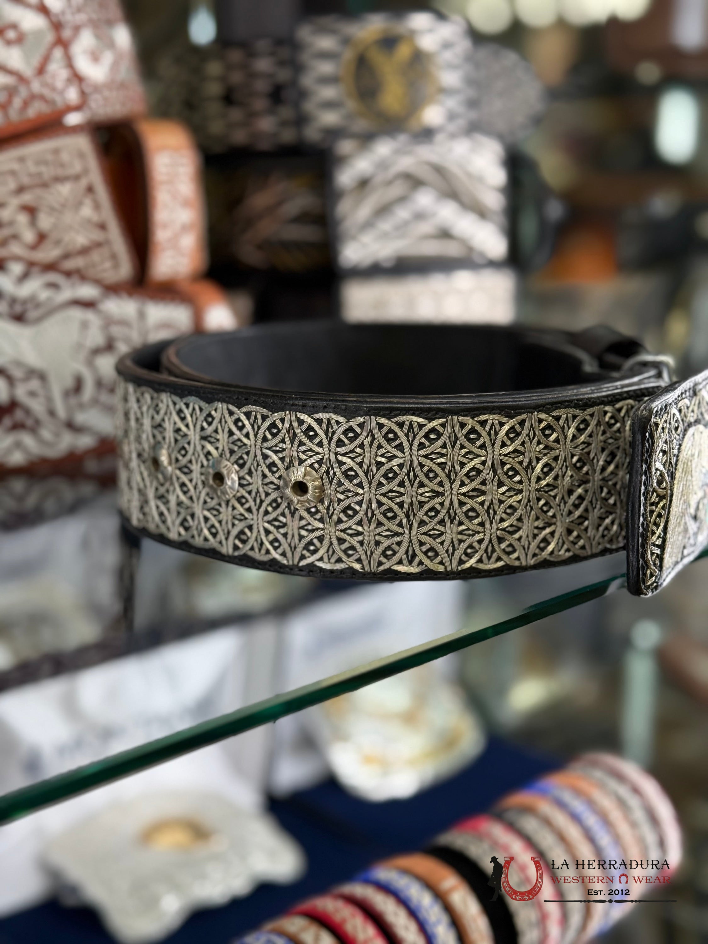 CINTO DE PLATA CABALLO #7 CINTURONES HOMBRES